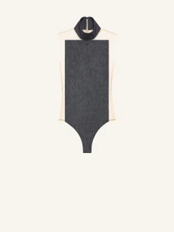 BODY CARRÉ MAGIQUE COL MONTANT DENIM