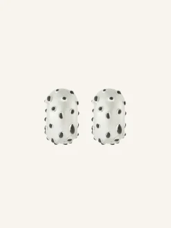 BOUCLES D'OREILLES INFINI MOUCHETÉES