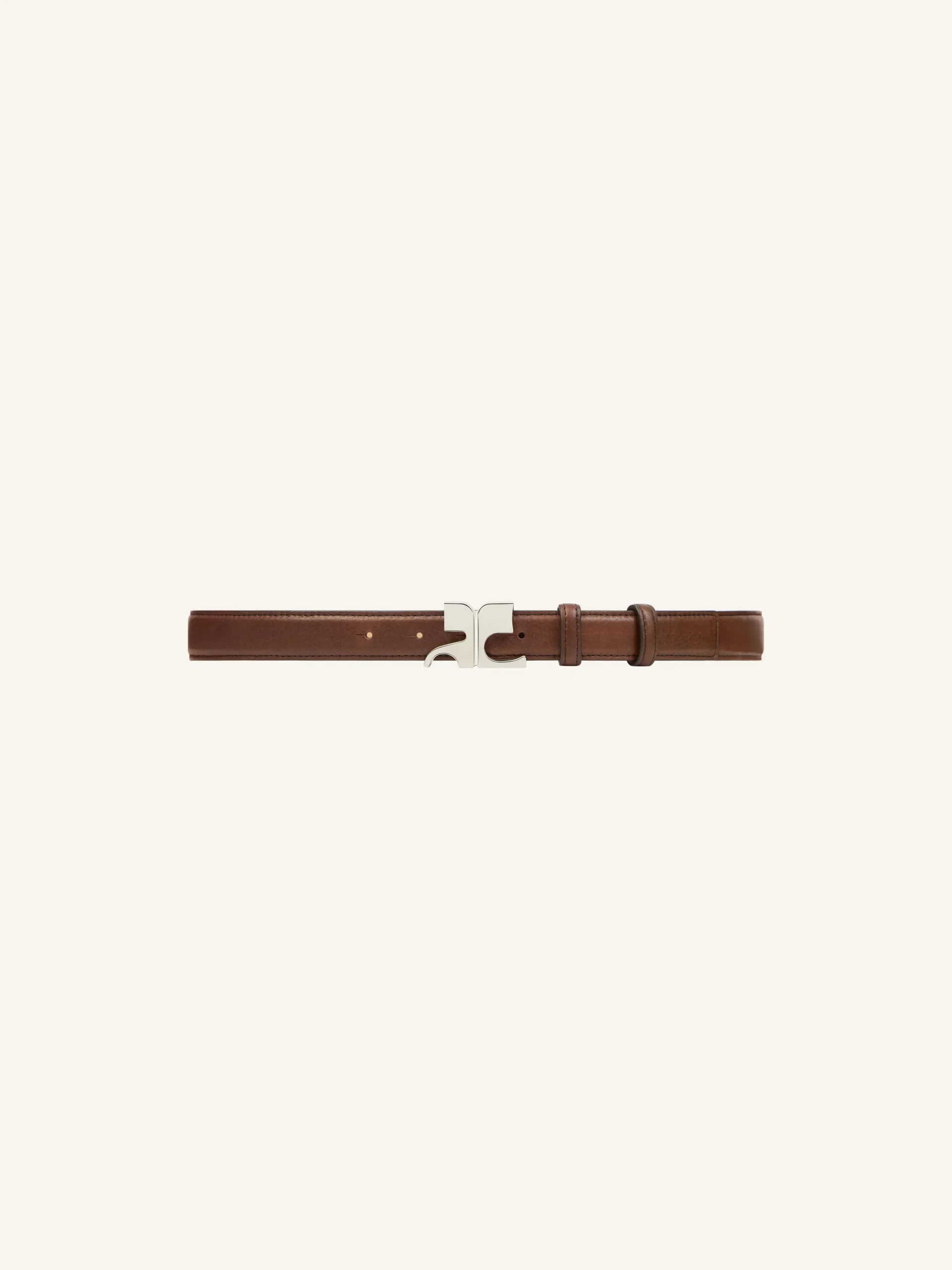 CEINTURE AC EN CUIR GRAINÉ