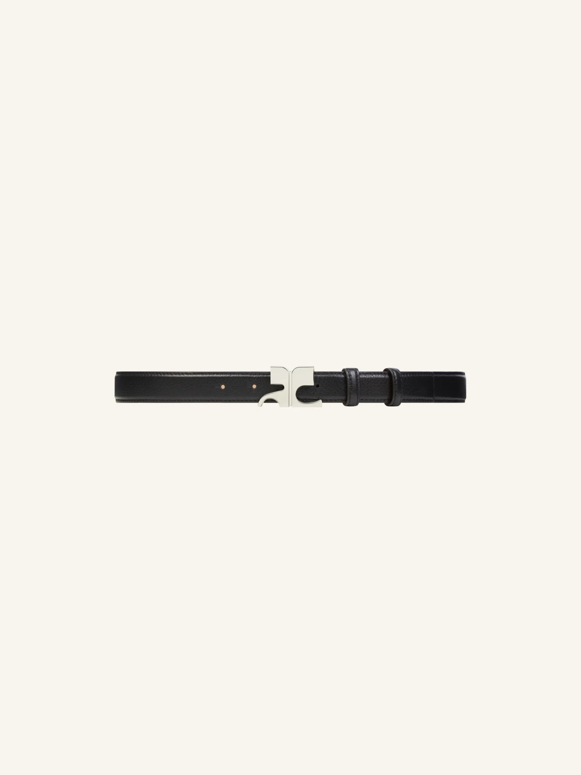 CEINTURE AC EN CUIR GRAINÉ