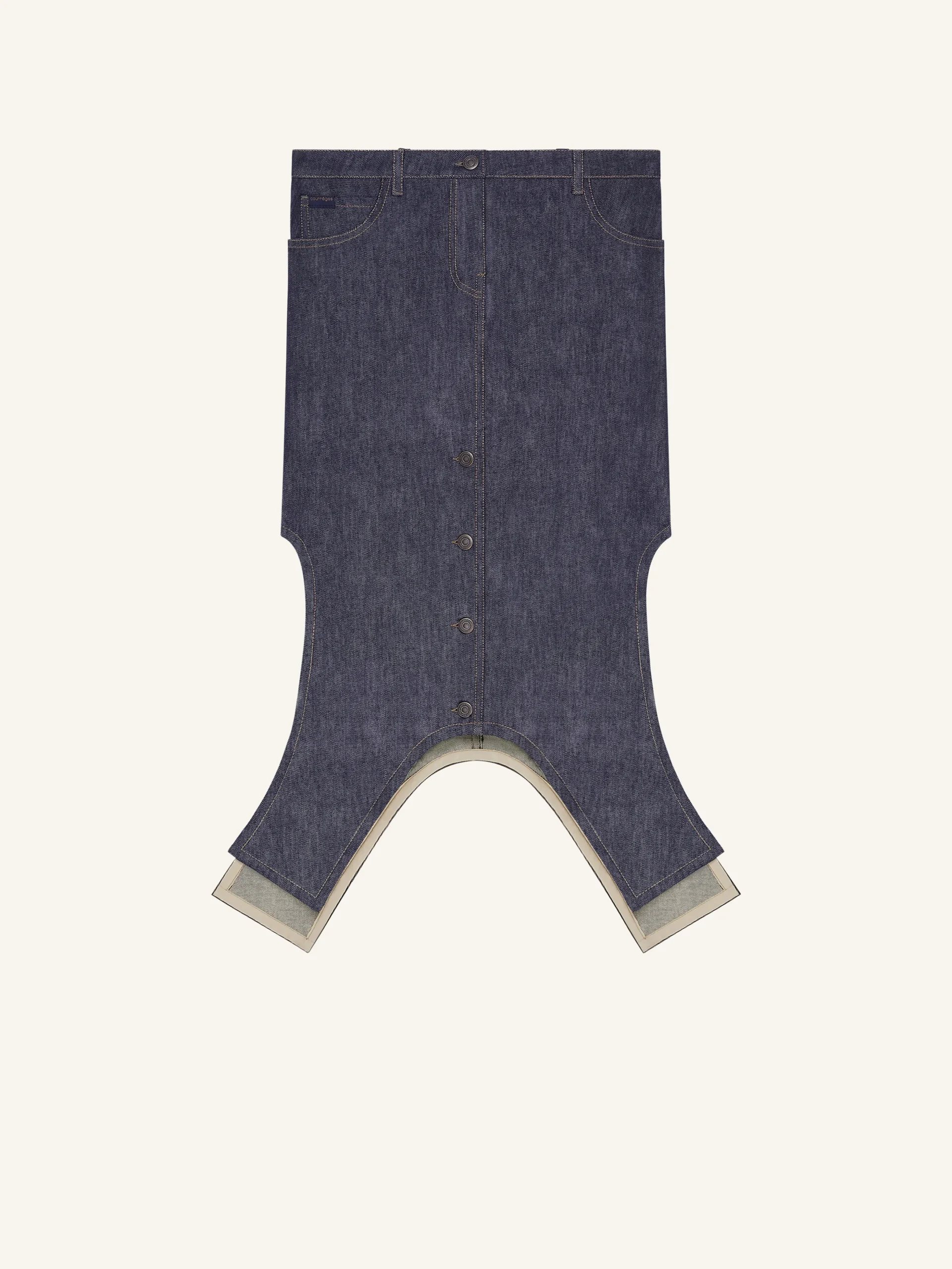 JUPE LONGUE INVERSÉE EN DENIM
