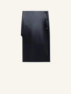 JUPE OBLIQUE EFFET LATEX