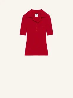 POLO ICONIQUE EN MAILLE CÔTELÉE