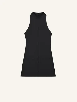 ROBE TRAPÈZE EN TWILL SANS MANCHES