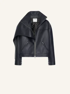 VESTE OVERSIZE EN CUIR